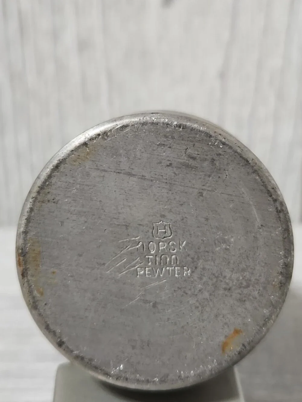 Vintage Pewter Norway Norsk Tinn Organic Leaf Art Nouveau Flow Pattern 6